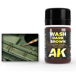 Dark Brown Wash for Green Vehicles