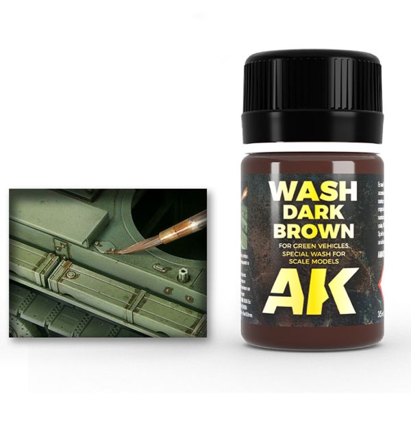 Dark Brown Wash for Green Vehicles