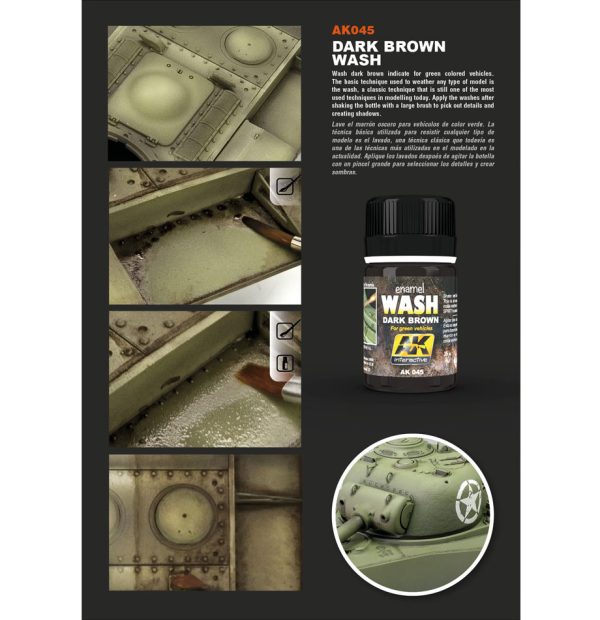 Dark Brown Wash for Green Vehicles