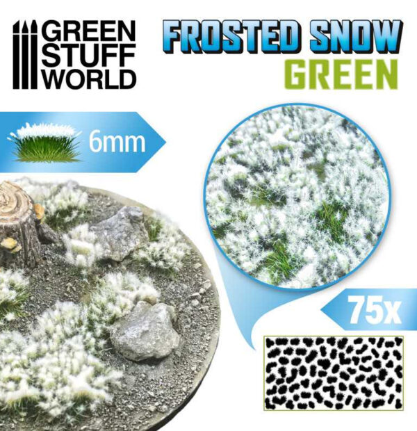Shrub Tufts: Frosted Snow Green 6mm