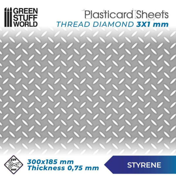 Plasticard: Thread Diamond Textured Sheet