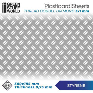 Plasticard: Thread Double Diamond Textured Sheet