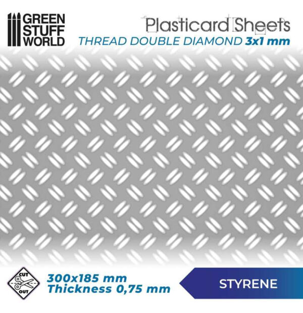 Plasticard: Thread Double Diamond Textured Sheet
