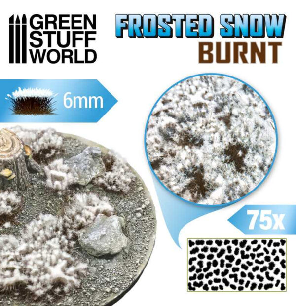 Shrub Tufts: Frosted Snow Burnt 6mm