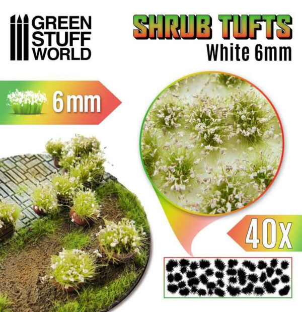 Shrub Tufts: White 6mm