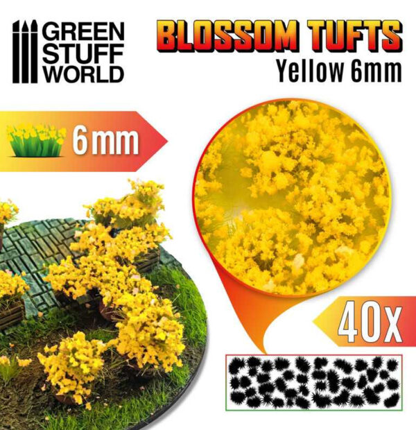 Blossom Tufts: Yellow Flowers 6mm