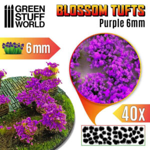 Blossom Tufts: Purple Flowers 6mm