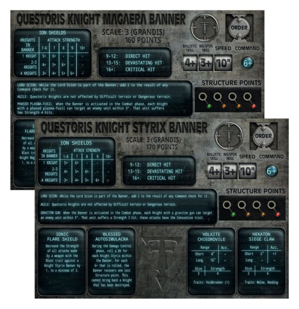 Legions Imperialis: Mechanicum Questoris Knights Magaera and Styrix