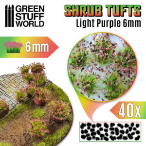 Shrub Tufts: Light Purple Flowers 6mm