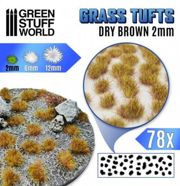 Grass Tufts: Dry Brown 2mm