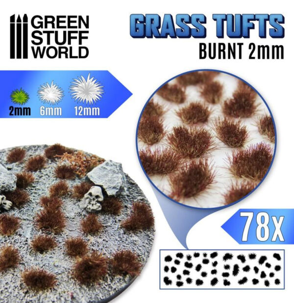Grass Tufts: Burnt 2mm