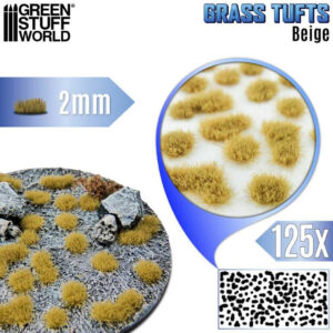 Static Grass Tufts 2 mm Beige