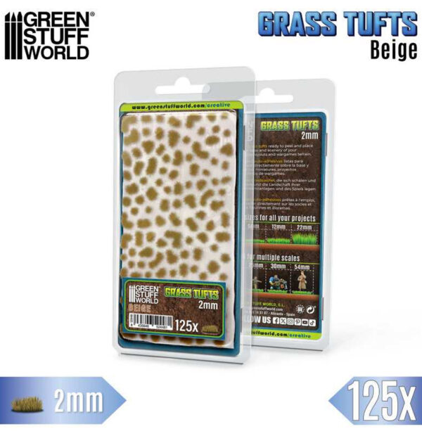 Static Grass Tufts 2 mm Beige