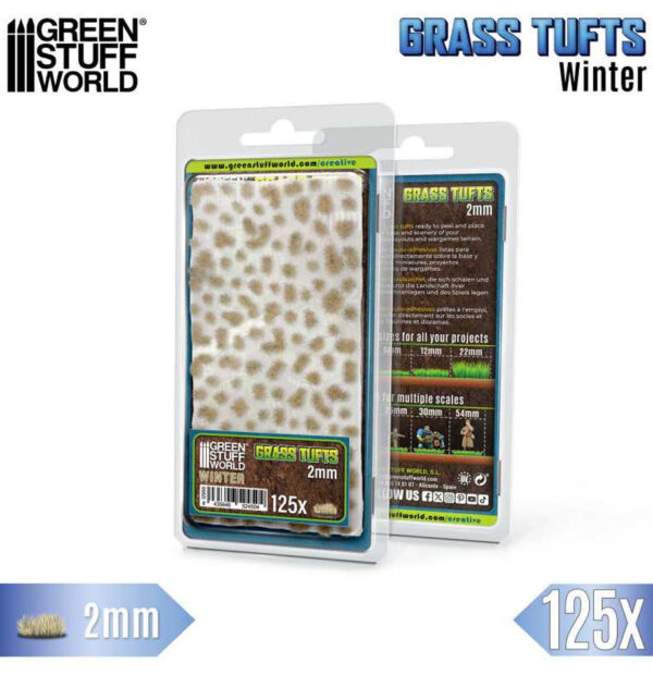 Static Grass Tufts 2 mm Winter White